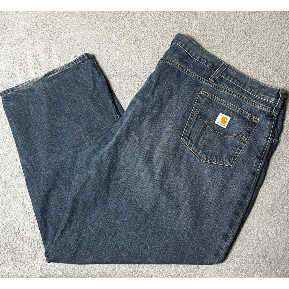 Carhartt Mens 54x30 Relaxed Fit Straight Leg Jeans Blue Denim 101483-968 - Picture 1 of 7